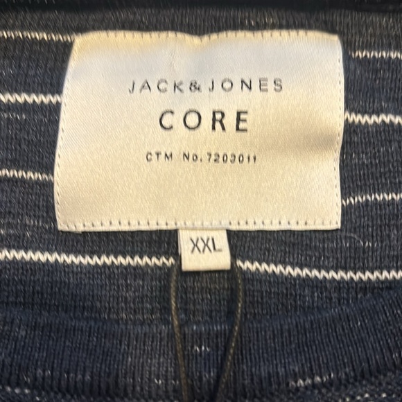 Men’s Jack & Jones Jcolope knit crew neck. Navy and white stripe. Xxl. NWT - Picture 2 of 10